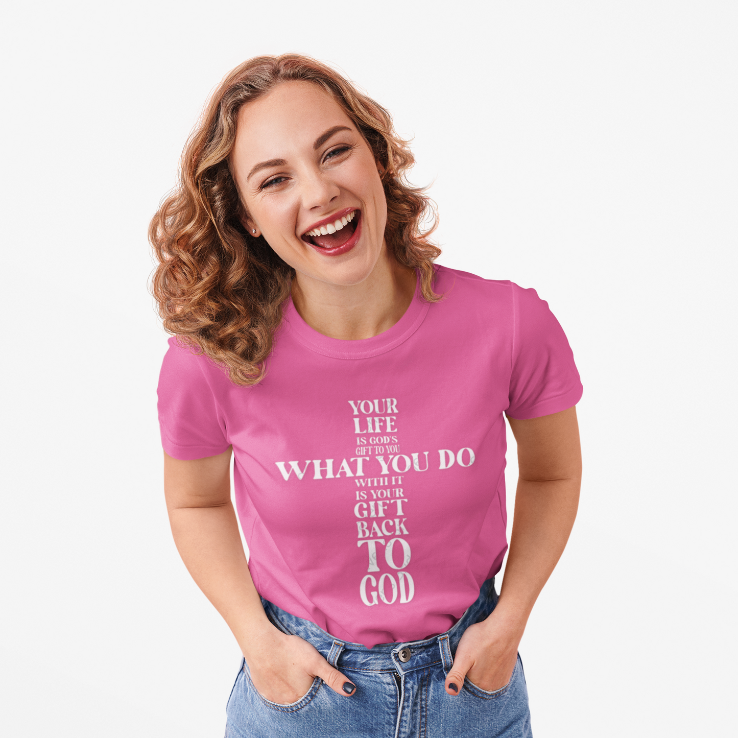 "Your Life Is a Gift from God" Christian T-Shirt – Inspirational Faith Quote Tee for Men & Women